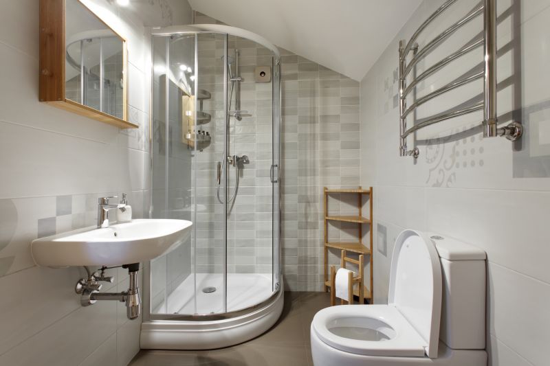 Small Walk-In Shower with Glass Partition