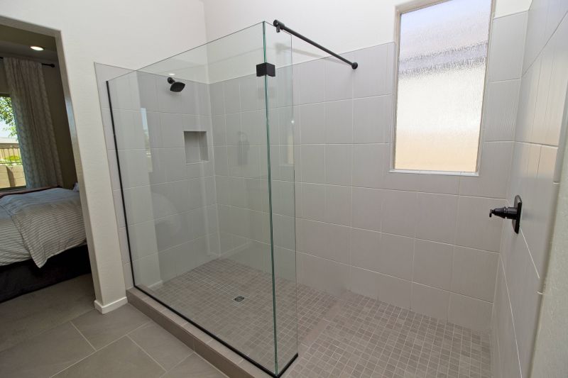 Minimalist Shower with Sliding Door